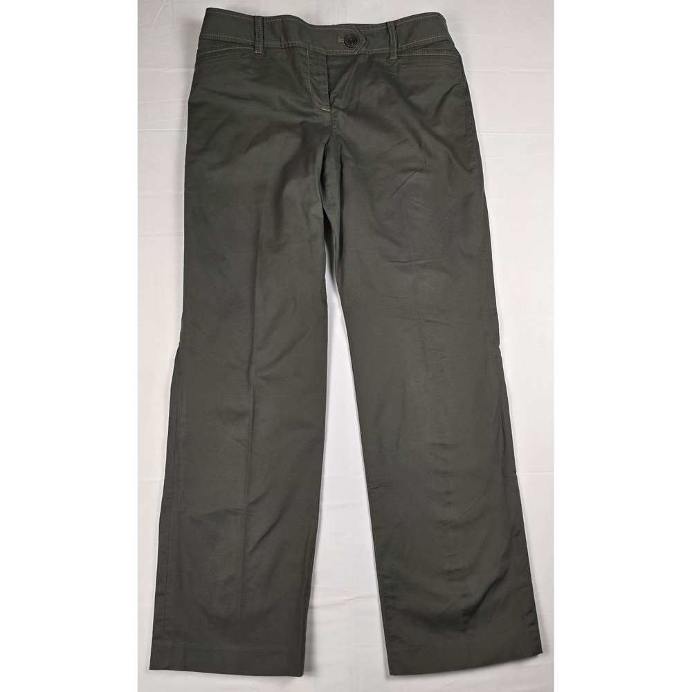 Ann Taylor LOFT Marisa Straight Leg Pants Olive Green Size 10 Professional - Picture 6 of 13